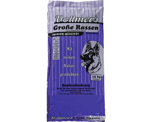 Dry dog ​​food, Vollmers large breeds 15 kg