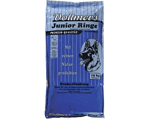 Dry dog ​​food, Vollmers Junior Rings 15 kg