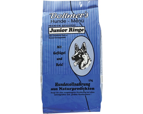 Dry dog ​​food, Vollmers Junior Rings 5 ​​kg