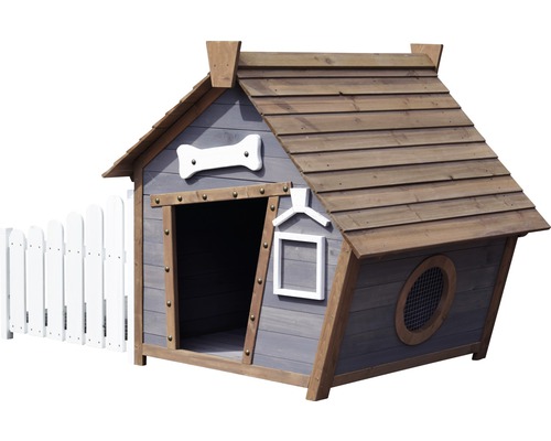 Hornbach Dog house porch with terrace 146.3x90x96 cm