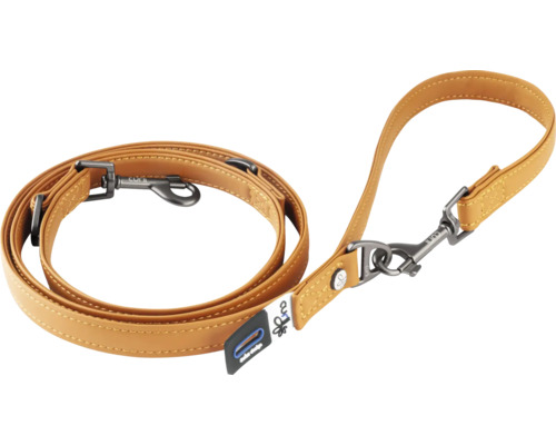Hornbach curli Apple Leather dog leash BN S 160 cm made of apple leather, brown, adjustable