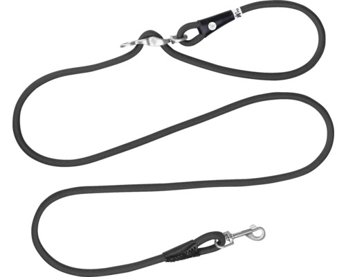 Hornbach curli Vario Comfort Leash Black L VARIO-LOCK buckle for easy adjustment, with carabiner, shock-absorbing, 2 m, Ø 10 mm, up to 80 kg, black nylon
