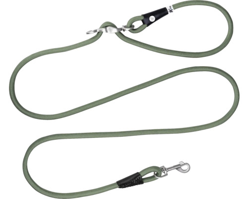 Hornbach curli Vario Comfort Leash Moss L dog leash with VARIO-LOCK buckle for easy adjustment, with carabiner, shock-absorbing, 2 m, Ø 10 mm, up to 80 kg, green nylon