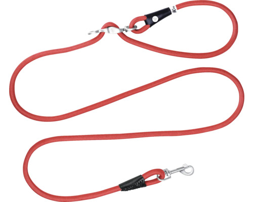 Hornbach curli Vario Comfort Leash Red L dog leash with VARIO-LOCK buckle for easy adjustment, with carabiner, shock-absorbing, 2 m, Ø 10 mm, up to 80 kg, red nylon