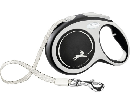 Flexi Comfort dog leash, size L, 8 m, < 50 kg, black