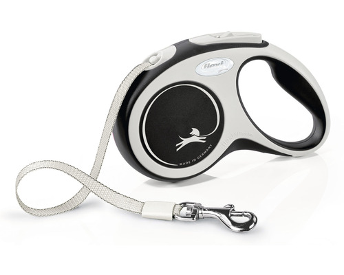 Dog leash flexi Comfort strap size. S up to 15 kg 5 m black
