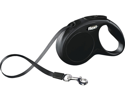 Dog leash flexi New Classic strap size. L 5 m black