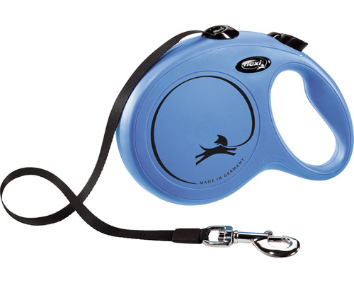 Dog leash flexi New Classic strap size. L 8 m blue