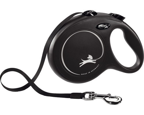 Dog leash flexi New Classic strap size. L 8 m black