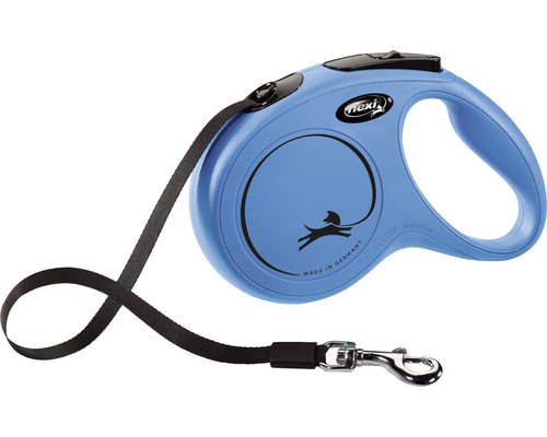 Dog leash flexi New Classic strap size. M 5 m blue