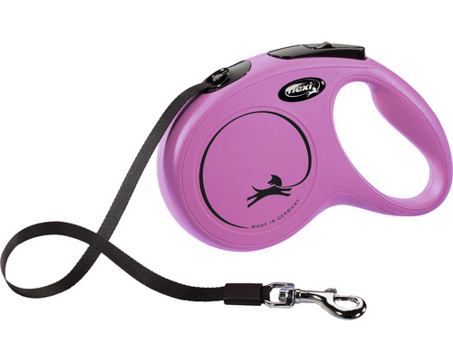 Dog leash flexi New Classic strap size. M 5 m rose