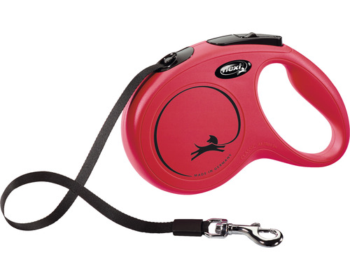 Dog leash flexi New Classic strap size. M 5 m red