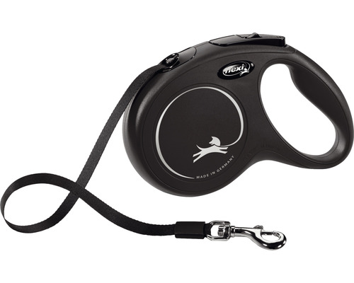 Dog leash flexi New Classic strap size. M 5 m black