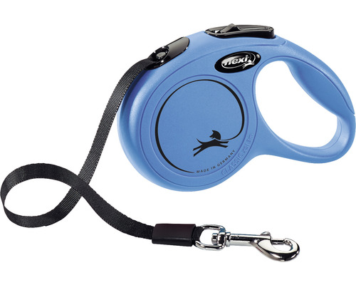 Dog leash flexi New Classic strap size. XS 3m blue