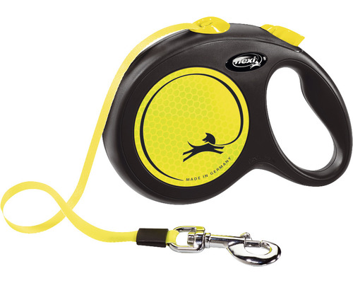 Dog leash flexi New Classic Neon strap size L 5 m black