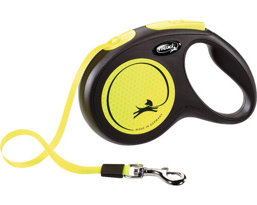 Flexi New Classic Neon Dog Leash Size M 5 m Black