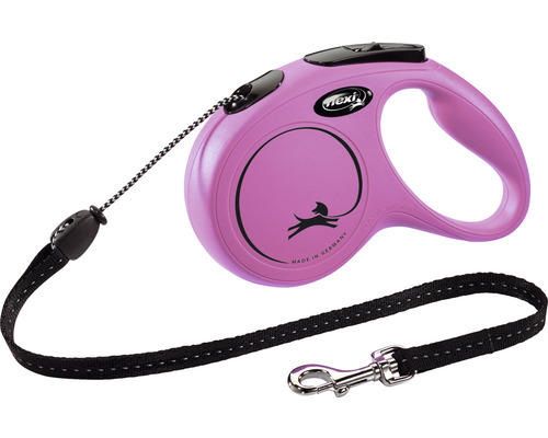 Dog leash flexi New Classic rope size. M 5 m rose