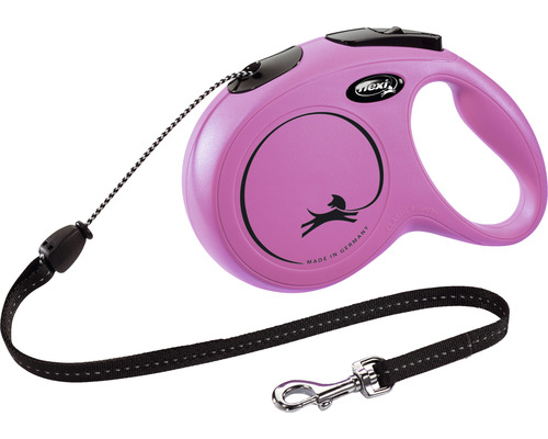 Dog leash flexi New Classic rope size. M 8 m rose