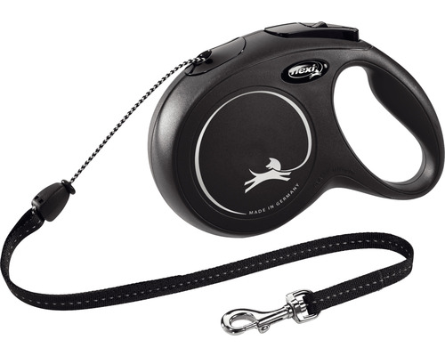 Dog leash flexi New Classic rope size. M 8m black