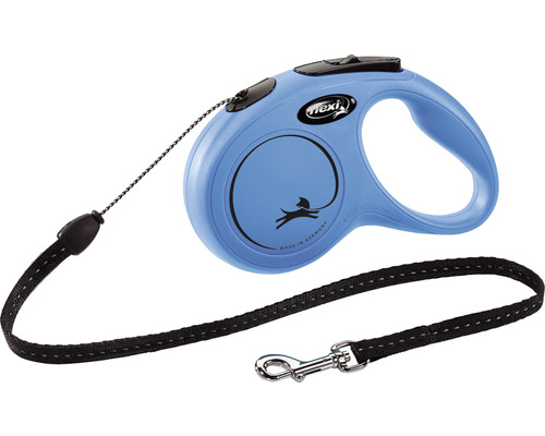 Flexi New Classic dog leash, rope, size S, 5 m, blue