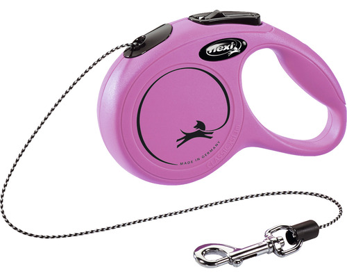 Dog leash flexi New Classic rope size. XS 3m pink