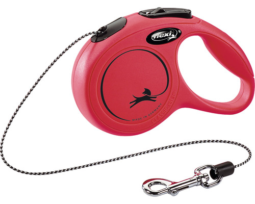 Dog leash flexi New Classic rope size. XS 3 m red