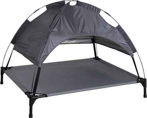 Kerbl Dog lounger Vacation Top with sun canopy 105 x 86 x 75 cm gray