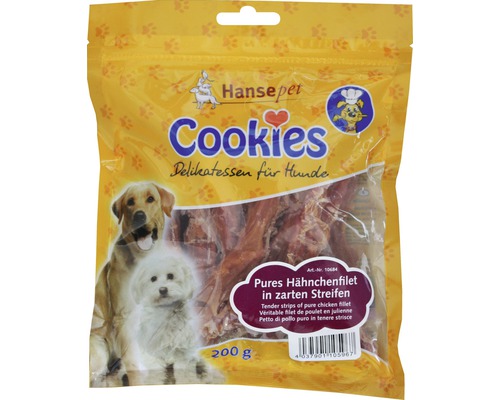 Hornbach Dog snack cookies chicken fillet strips 200 g