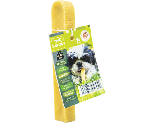 Dog snack DAUERKAUER long-term chewer XS made of milk 1 piece approx. 40 g, dental care, stress relief for dogs up to 10 kg chew item