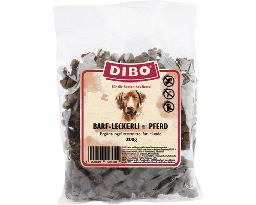 Dog snack DIBO® BARF treat with horse 200 g