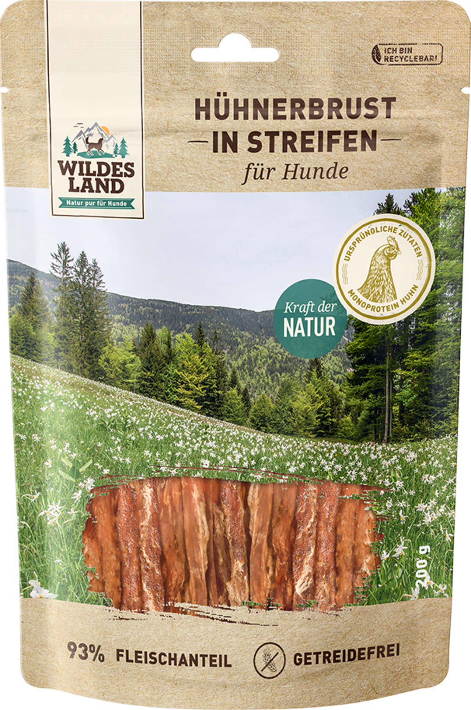 Wildes Land Dog snack chicken breast in strips