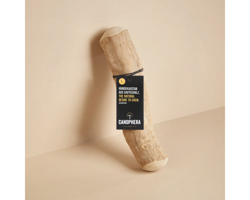 Dog toy CANOPHERA dog chew stick made of coffee wood size L approx. 26 - 28 cm, for dogs up to 20 kg brown, stress relief, dental care, employment
