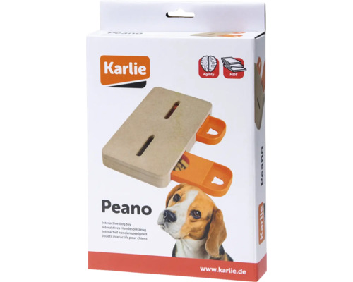 Dog toy Karlie Brain Train Peano 22 x 13 x 3 cm wood, plastic intelligence toy, snack toy, activity, interactive toy