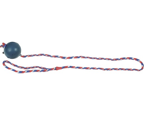 Dog toy Karlie rubber ball 6.3 cm with rope