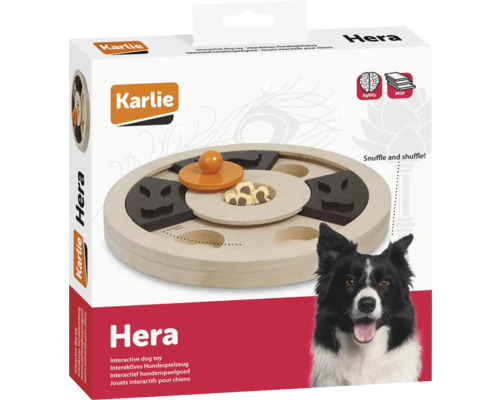 Dog toy Karlie Wood Brain Train Hera 25 x 25 x 2.5 cm intelligence toy, snack toy, activity, interactive toy