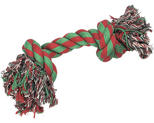 Dog toy Karlie chewing rope 2 knots Jumbo 43 cm red-green