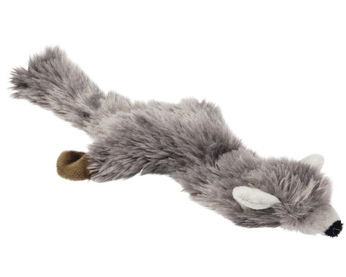 Dog toy Karlie plush fox Flatino 52 cm gray