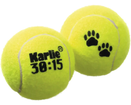 Dog toy Karlie tennis ball 2 pieces 6 cm yellow