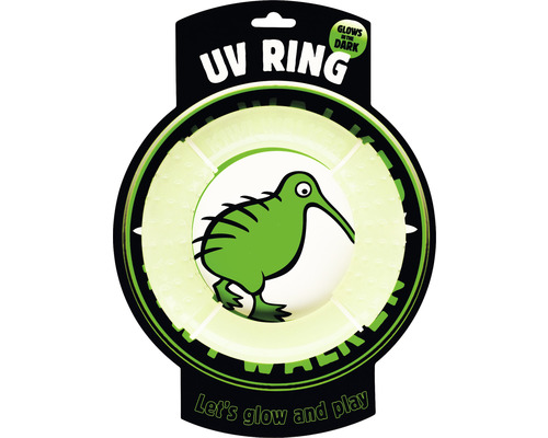 Dog toy Kiwi Walker Ring 17.5 x 17.5 cm colorless glows in the dark