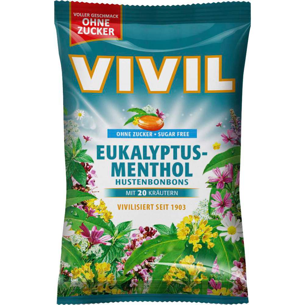 VIVIL Cough drops, eucalyptus-menthol, sugar-free