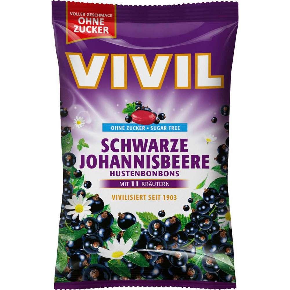VIVIL Cough drops, black currant, sugar-free
