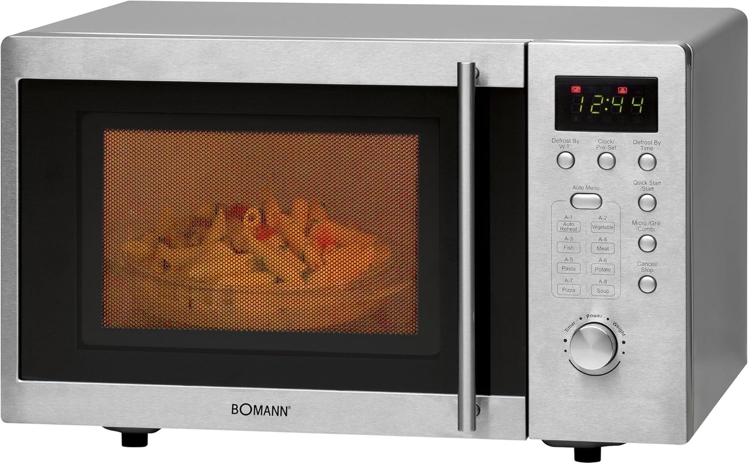 800 Watt Microwave with 1000 W Grill Stainless Steel