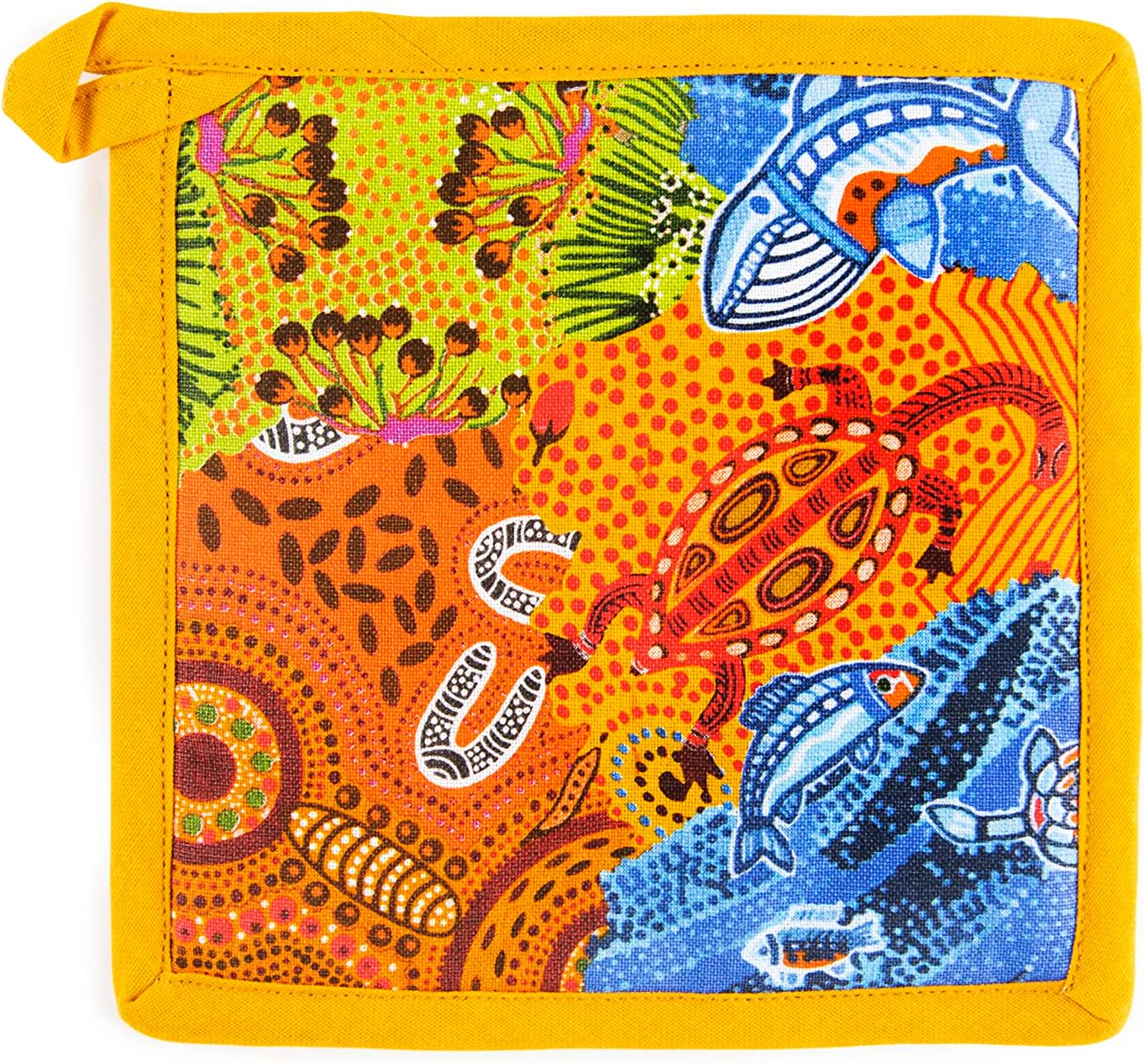 Excélsa Excelsa Aboriginal Pot Holder, 20 x 20 cm, Lining 100% Cotton, Polyester Filling