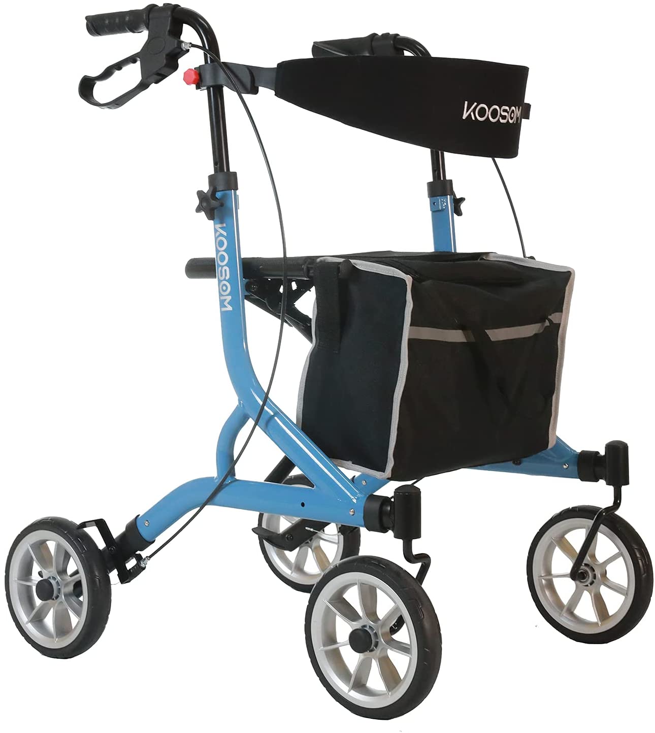 koosom Lightweight Walking Frame for Senior People 300lb with 8\" Wheels