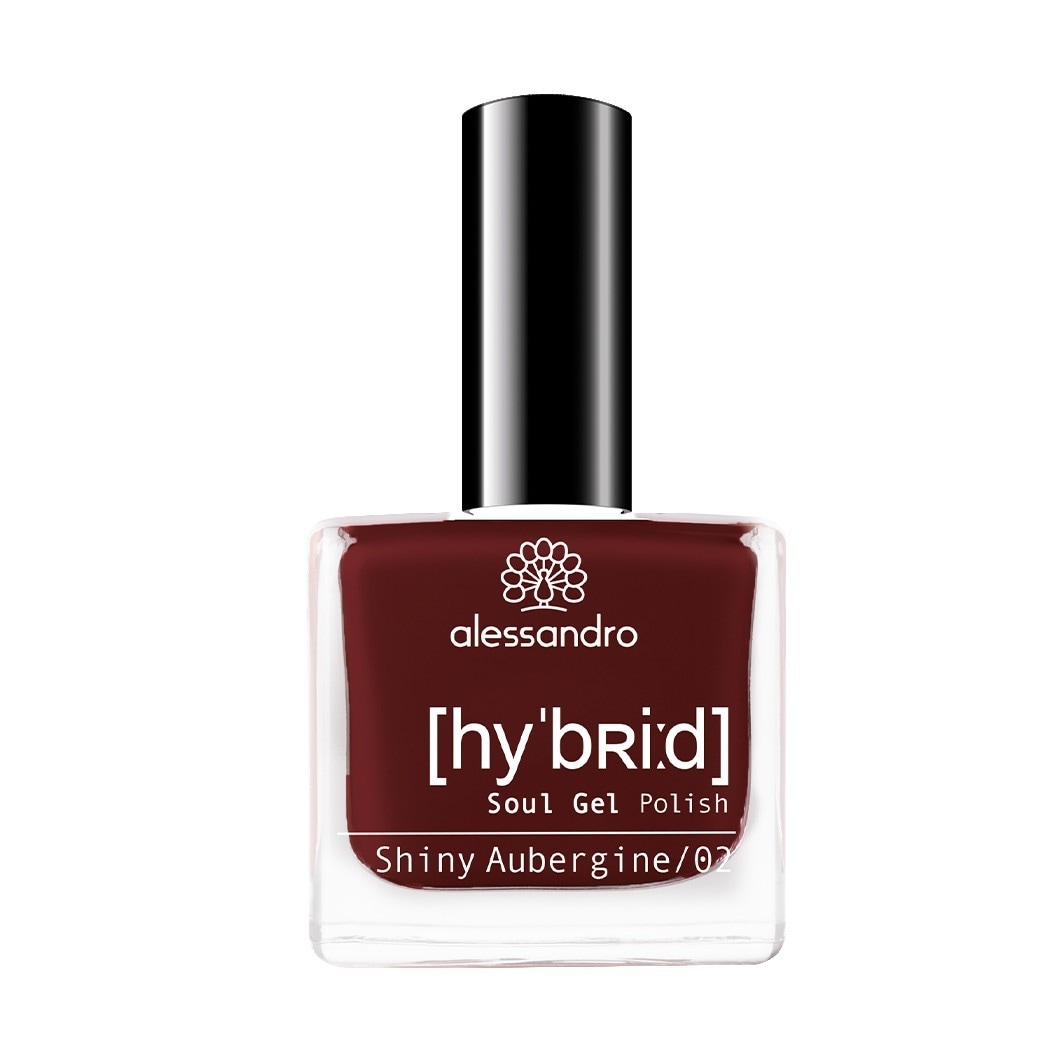 alessandro Hybrid Soul Gel Polish, Shiny Aubergine