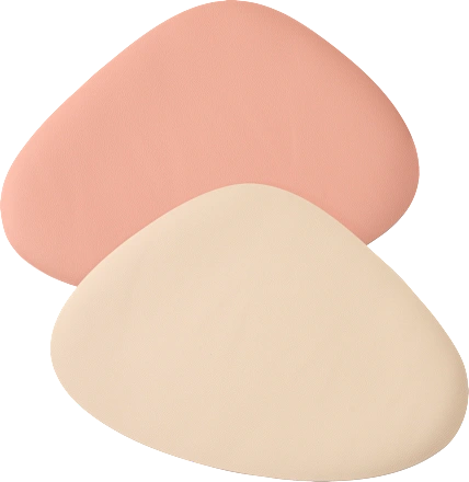 dm home Placemat made of faux leather, reversible, pink/beige (45x36 cm), 2 pieces