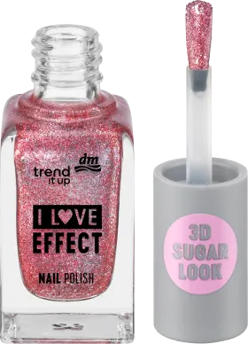 trend !t up Nail polish effect 060 pink glitter, 8 ml