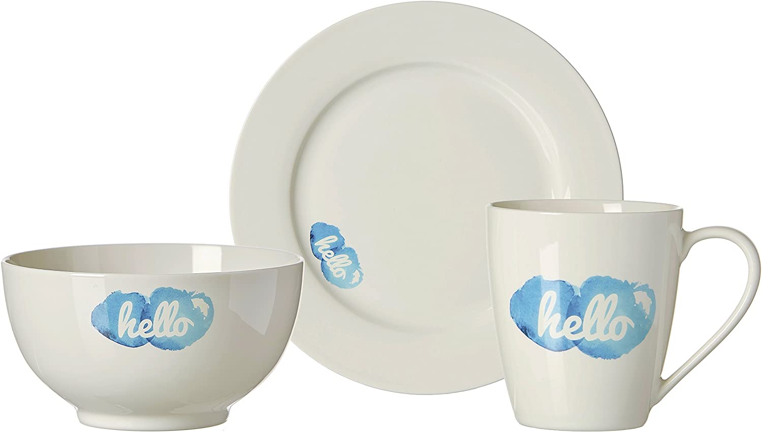 RITZENHOFF Zauberwerk Hello Brunch and Breakfast Set 3-Piece Porcelain