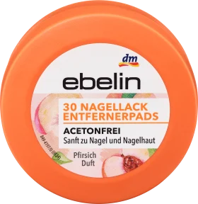 ebelin Nail polish remover pads acetone-free, 30 pcs