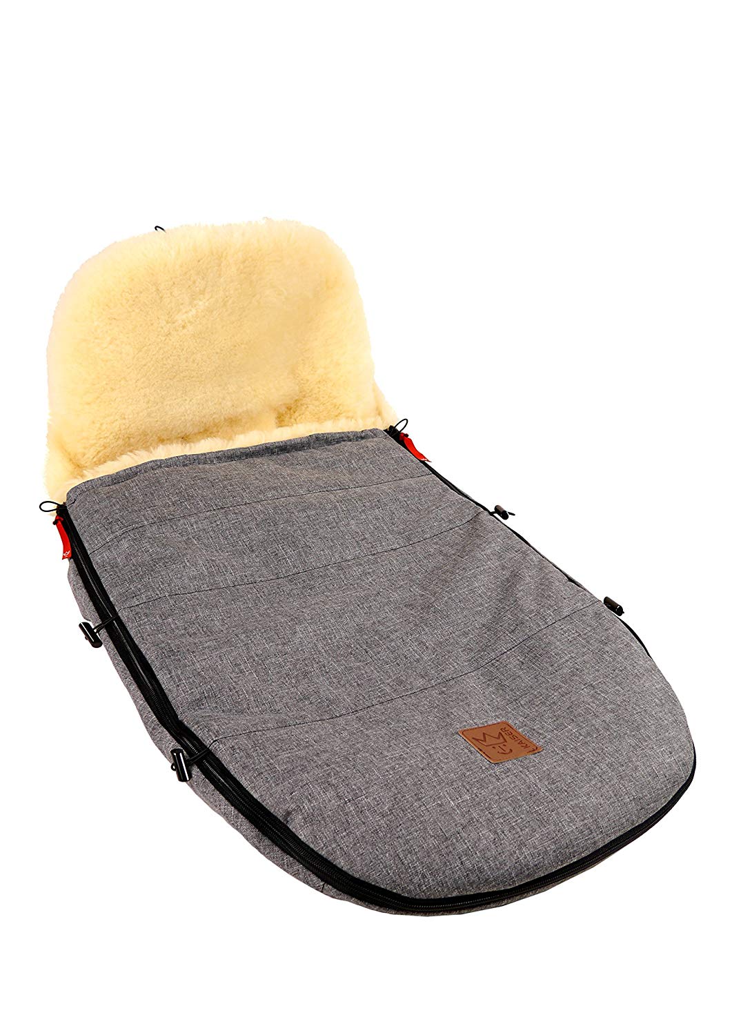 Kaiser 6512070 Pushchair Footmuff Suitable for Bugaboo® and Joolz Sheepskin Medicine Melange Anthracite